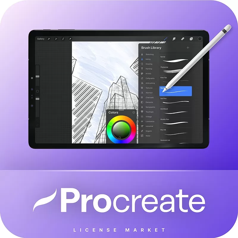 خرید اکانت و لایسنس Procreate پروکریت (با 91% تخفیف)